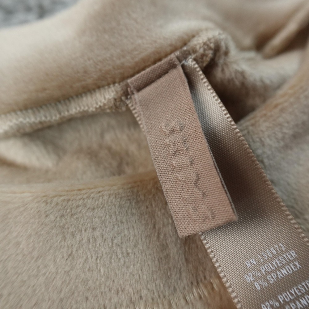 NEW SKims Tank Top Womens L Beige Velour Pullover Sweater Vest Sleeveless Shirt - Picture 5 of 10